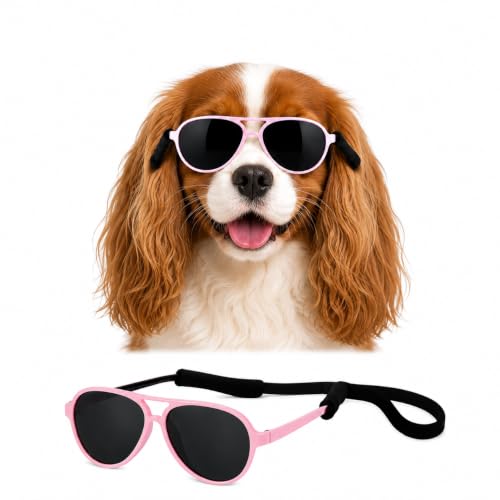 G029 Dog Pet Cat Aviator Pilot Sunglasses for Small to Medium Breed 12 (M, 12-25 lbs, Pink)