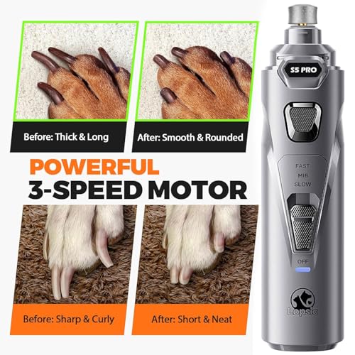 Whisper Quiet Dog Nail Grinder Safe & Stress (Grey)