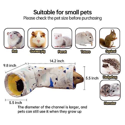 Large Caliber Guinea Pig Tunnel Hideout & Hammock (1. Tunnel-dinosaur)