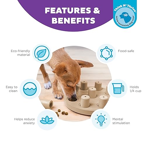 by Nina Ottosson Dog Smart Treat Puzzle Enrichment Toy (Dog Smart Composite (Tan) / One Size)