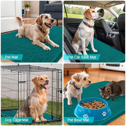 Dog Door Mat for Muddy Paws 54x24 (Lake Blue / 54" X 24")