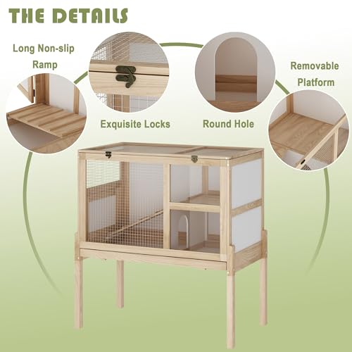 Guinea Pig House for 2 with Stand