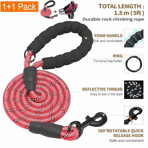 Essential Dog Harness (M / Red)