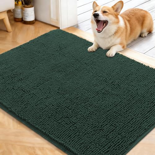 Dog Door Mat for Muddy Paws 40x32 (Blackish Green / 40" X 32")