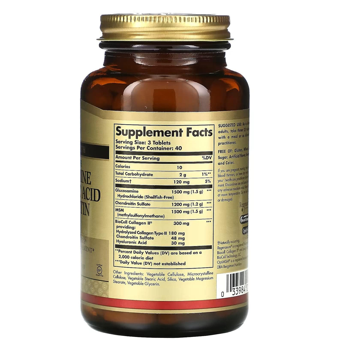 Glucosamine Hyaluronic Acid Chondroitin Sulphate (120 Count (Pack of 1))