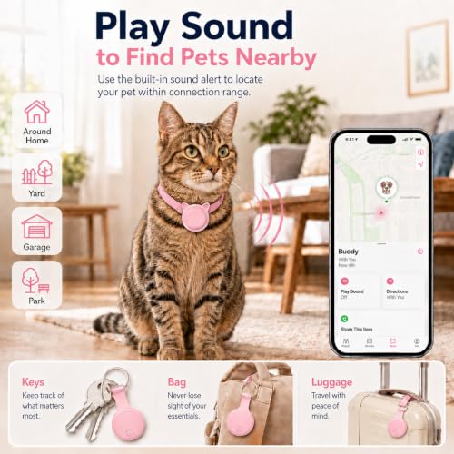 GPS Tracker for Dogs (Pink)