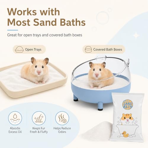 Bath Sand for Hamster 2.2 lbs Dust Free Desert Sand or Potty Litter Sand for Chinchillas Gerbil Syrian Mice Small Animals Trial Version 2.2 Lbs (bathsand1kg)