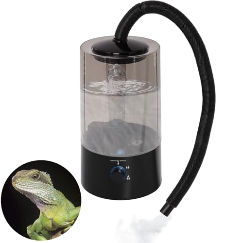 4L Reptile Humidifier Fogger with Extended Hose (Black)
