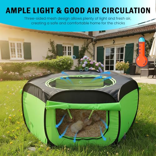 Brooder Box for Chick Starter Kit (Chicken Brooder Tent,Green)