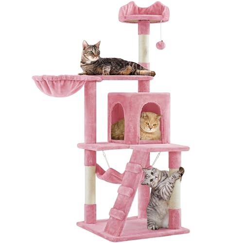 Cat Tree Tower for Indoor Kitten (Pink)