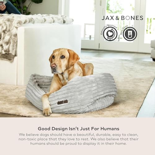 Napper Grey Corduroy Dog Bed w (Medium / Luna Grey)