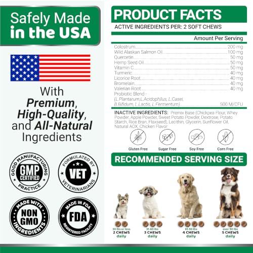 2 Pack) Dog Allergy Relief Chews - 340 Ct - Dog Itching Skin Relief Pills (Value 2-Pack (340 Chews))