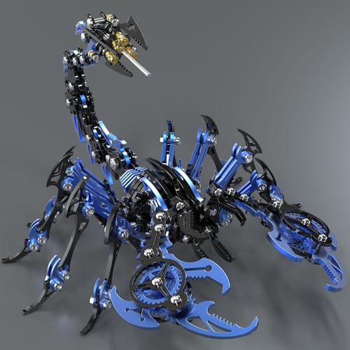Scorpion 3D Metal Puzzles Kits for Adults Teens (Blue and Black)