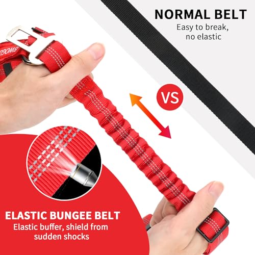 2 Pack Dog Seat Belt for Car (Red)
