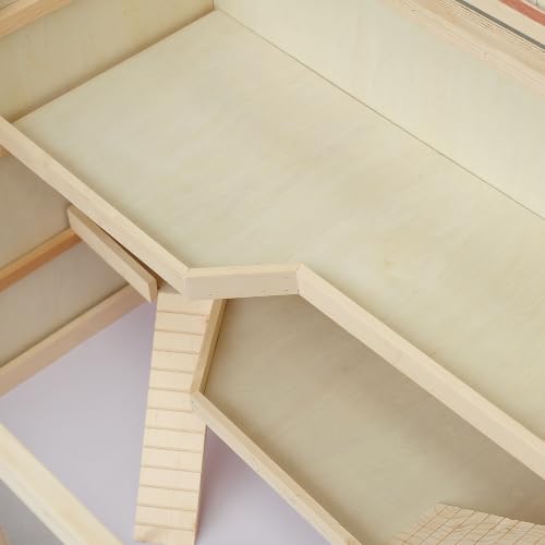 45" Extra Large Wooden Hamster Cage (Natural)