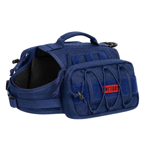Dog Backpack for Medium & Large Dogs (Blue / Large)