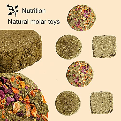 Rabbit Treat Natural Molar Timothy Hay Herbal Floral Scent Snack Chew Toys Gift for Bunny Chinchillas Hamster Gerbils (0.49 Ounce (Pack of 12))
