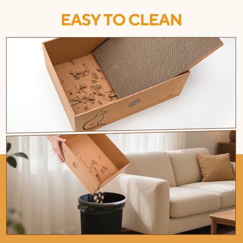 Cat Scratcher Box with 6PCS Cat Scratching Board