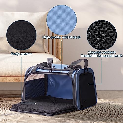 Dog Carrier for Small Dogs (19.7"L x 13.0"W x 13.0"H / Blue)