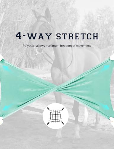 Horse Fly Mask with Ears (Ice Blue / Large)