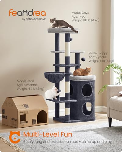 Cat Tree Indoor (L (21"L x 18"W x 60"H) / Dark Gray)