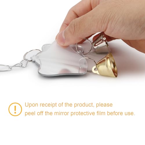 Bird Mirror Toy with Bells Cage Hanging Mirror for Parakeets