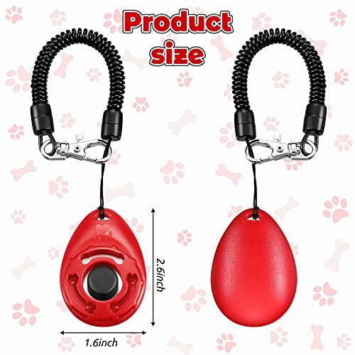 18 Pcs Dog Training Clicker with Wrist Strap for Pets (Multicolor)