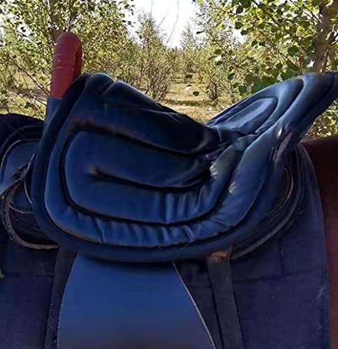 Saddle Tush Cushion Western Long Saddle Pad Horse Riding Seat Saddle Cushion Pad (50X40cm / BLUE)