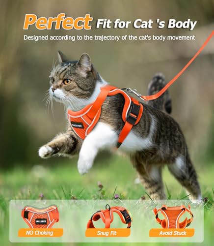 Cat Harness and Leash Set (H600 Pro Orange / Small (7-12lb))