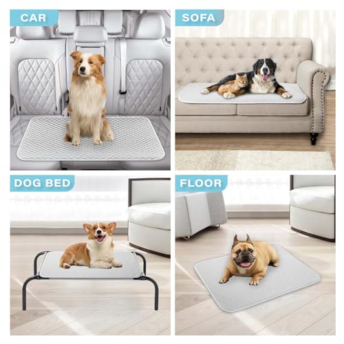 Pet Cooling Mat & Sleeping Pad (36" x 36" / GreyWhite)