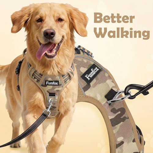 Dog Harness No Pull (Camo Brown / Medium)
