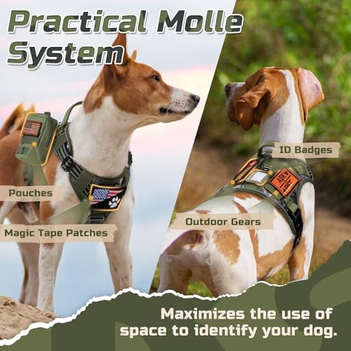 Tactical Dog Harness for Medium (Green camo / Medium)