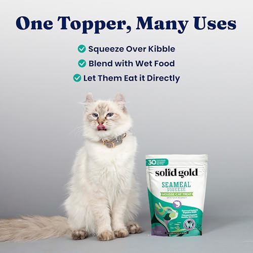 SeaMeal Squeeze Tuna Lickable Cat Treats with Seaweed for Skin & Coat (96 Ounce (48 Count))