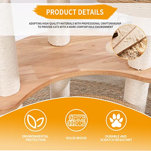 54" Modern Cat Tree Tower for Indoor Cats