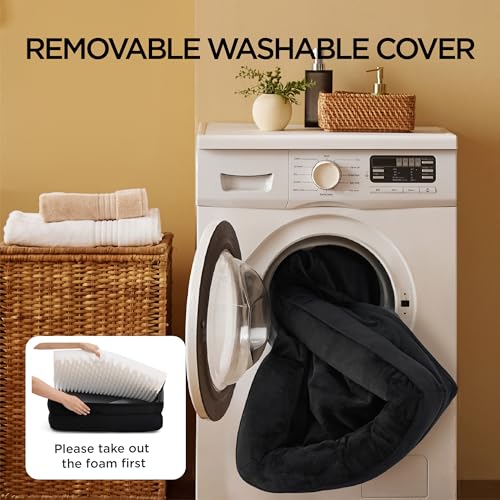 Orthopedic Dog Beds for Small Dogs Washable Original Design (Black / 24"l X 18"w X 6"th)