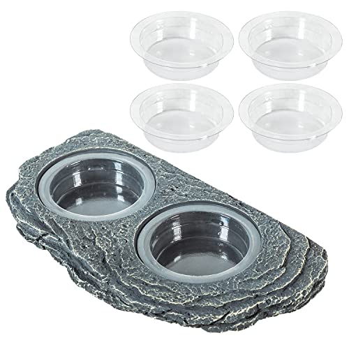 REPTIZOO Reptile Magnetic Feeder Ledge (Large)