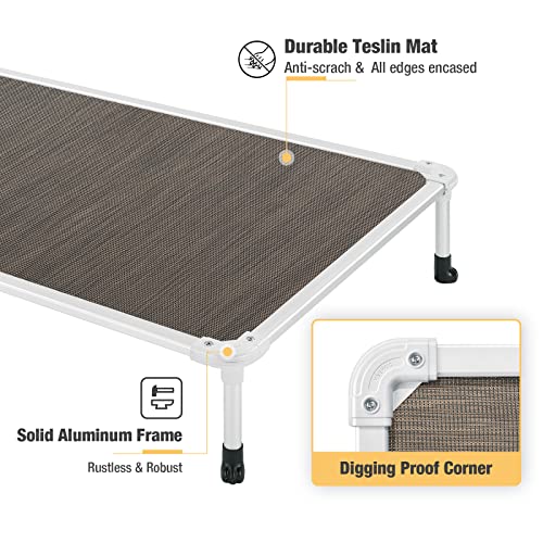 Chew Proof Elevated Dog Bed (Brown / 49.0"L x 33.0"W x 9.0"Th)