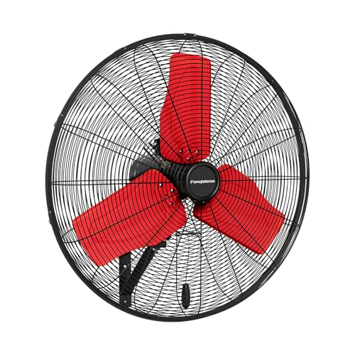 Pro 24" Industrial Wall Mount Fan (Red / 24 inches)