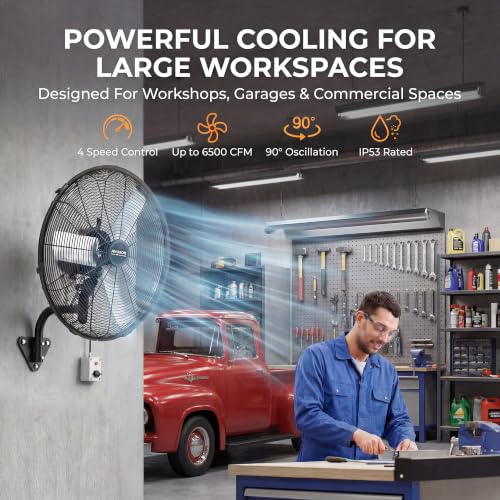 Outdoor Wall Mount Fan (20 Inch-Remote Control)