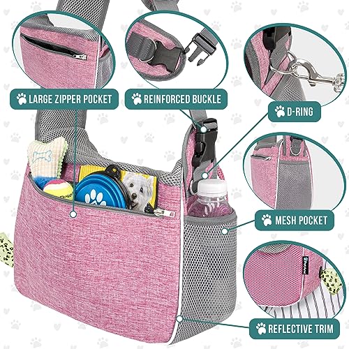 Dog Sling Carrier for Small Dogs (Pink)