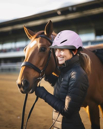 Equestrian Helmet (Matte Pink / Medium: 55-58 cm | 21.65-22.83")