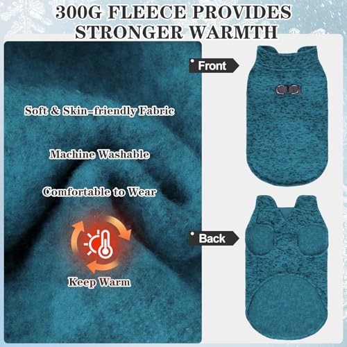 Fleece Dog Sweater (Mixed Blue / Large)