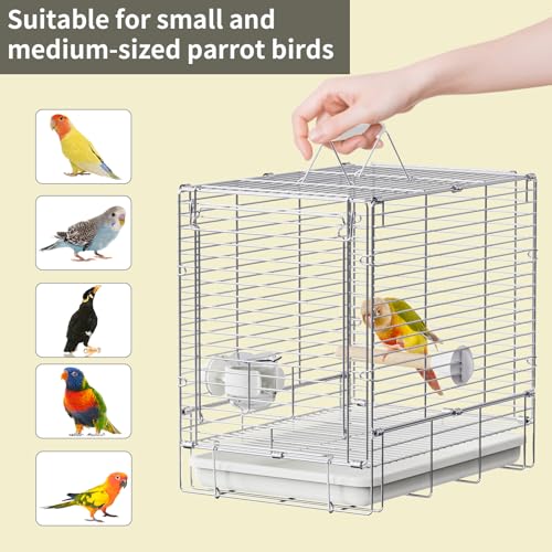 Bird Carrier Travel Cage (White)
