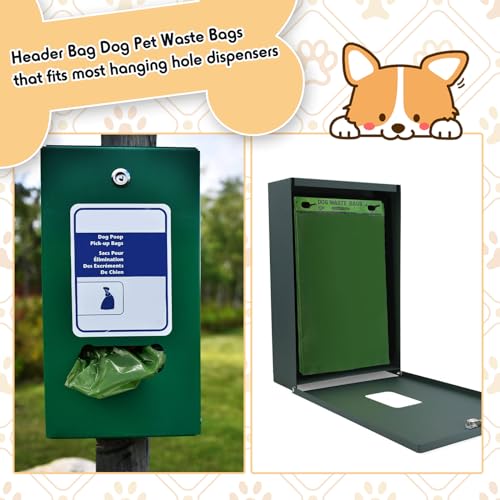 5000 Pcs 5000 Pcs Dog Header Bags (Green)