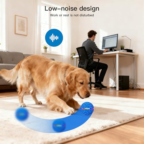 Interactive Smart Moving Dog Ball Toy (Blue / Medium)