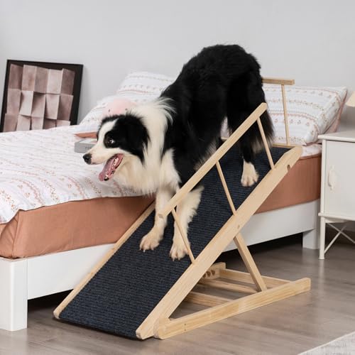 Dog Ramp for Bed Couch (L-Natural)