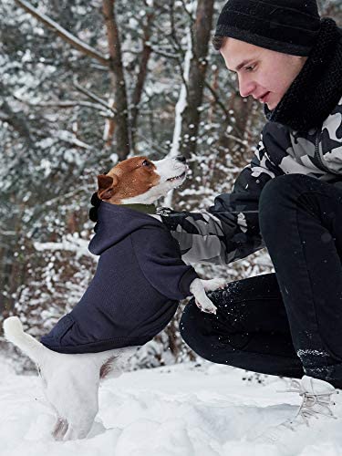 6 Pieces Dog Hoodie Winter Warm Sweater with Hat Small Dogs (S)