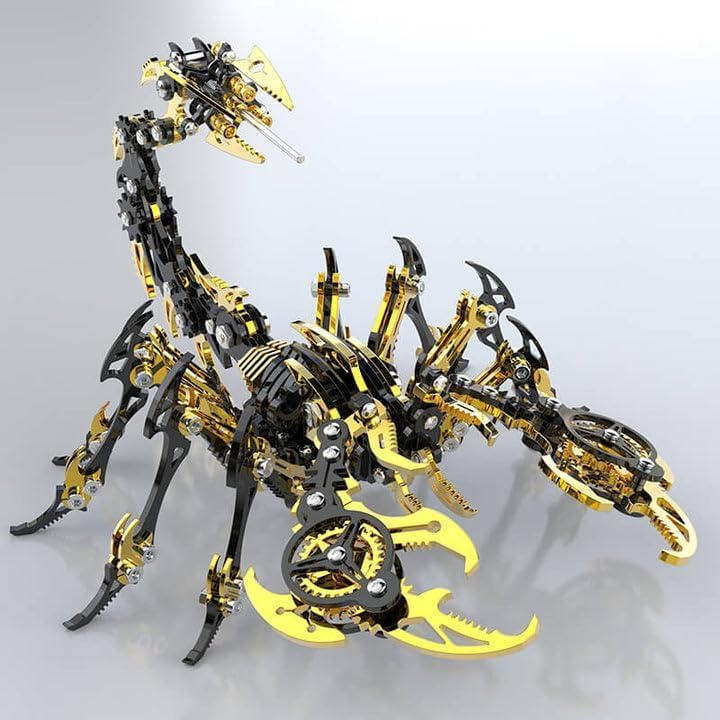 Scorpion 3D Metal Puzzles Kits for Adults Teens (Golden+black)