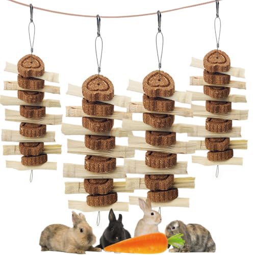 4 PCS Bunny Chew Toys for Teeth