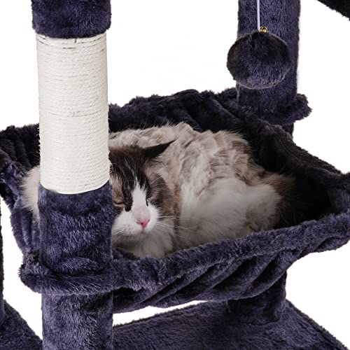 Cat Tree for Large Cats 20 lbs (Smoky Gray / 69 inch)